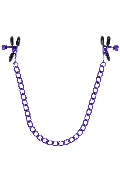Merci - Chained Up - Nipple Clamps - Violet/black