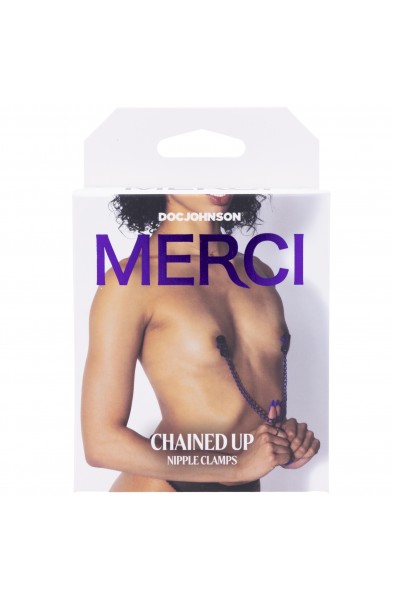 Merci - Chained Up - Nipple Clamps - Violet/black