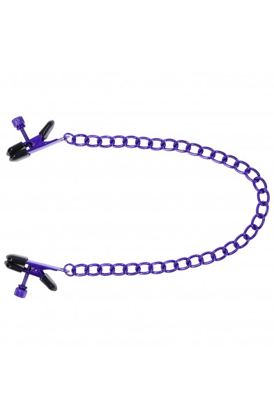 Merci - Chained Up - Nipple Clamps - Violet/black