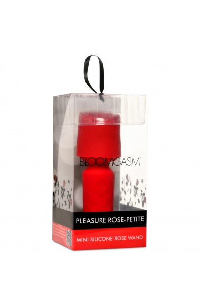 Pleasure Rose-Petite Mini Silicone Rose Wand - Red