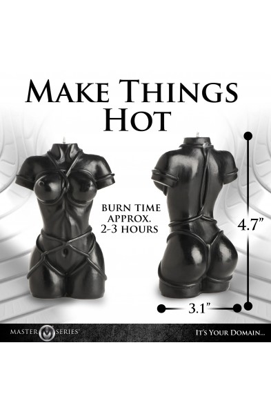 Bound Goddess Drip Candle - Black