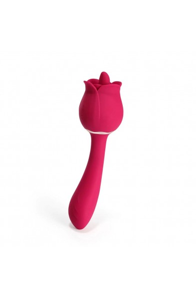 Rhea - the Rose Clit Licking Tongue Vibrator and G Spot Massager - Pink