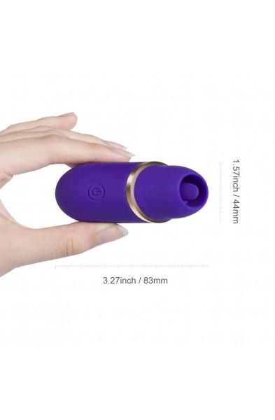 Abby - Mini Clit Licking Vibrator Tongue Sex Toy  - Purple