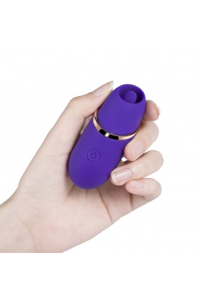 Abby - Mini Clit Licking Vibrator Tongue Sex Toy  - Purple