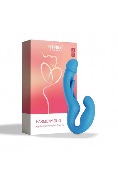Harmony Duo App-Controlled Strapless Strap-on - Blue