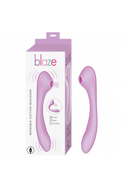 Blaze Bendable Suction Massager  - Lavender