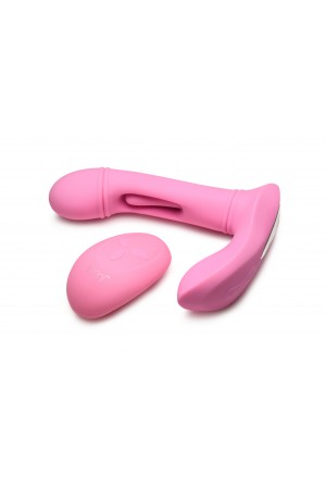 Flickers G-Flick Flicking G-Spot Vibrator With  Remote - Pink