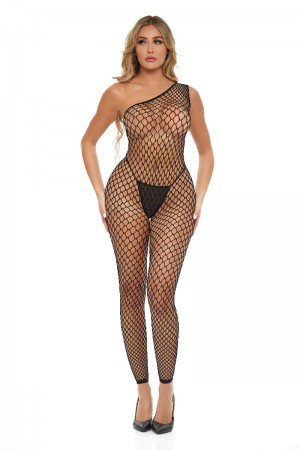Let's Link Bodystocking - One Size - Black