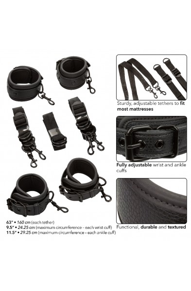 Nocturnal Collection Bed Restraints - Black