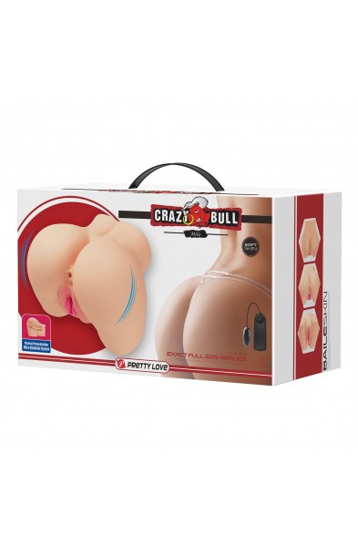 Mila Realistic Vagina and Ass Vibrator - Light