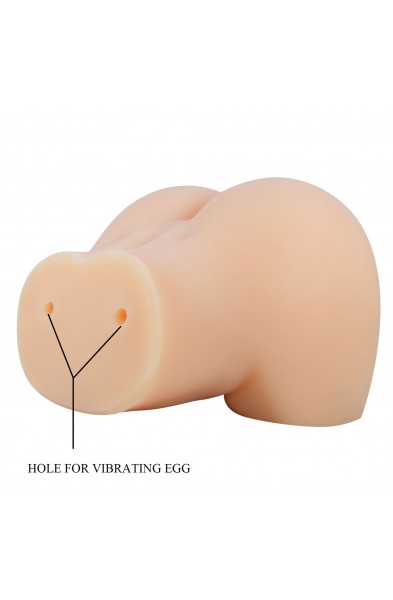 Mila Realistic Vagina and Ass Vibrator - Light