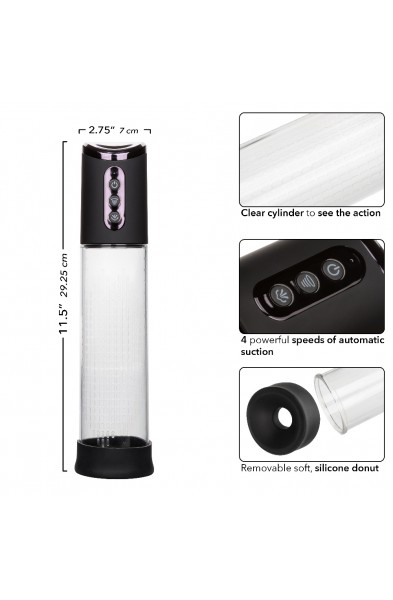 Peak Rechargeable Pump - Black/clear