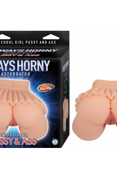 Always Horny Masturbator School Girl Pussy and Ass - White