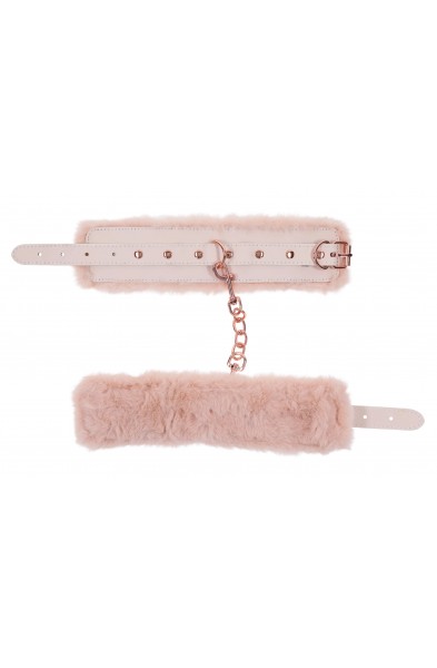 Peaches N Creame Fur Handcuffs - Pink