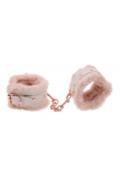 Peaches N Creame Fur Handcuffs - Pink