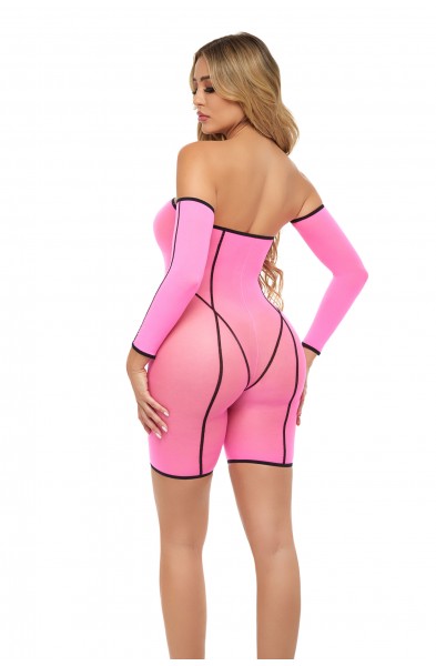 Double Vision Bodysuit Set - Pink