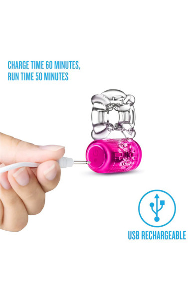 Play With Me Pleaser Rechargeable C-Ring Pink
