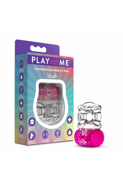 Play With Me Pleaser Rechargeable C-Ring Pink