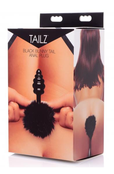Black Bunny Tail Anal Plug