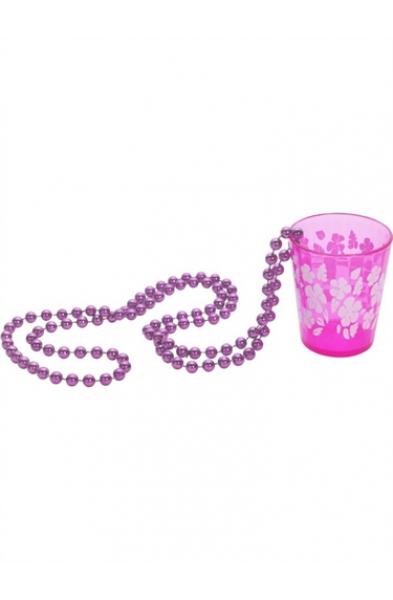 Shot Glass on Beads - Hot Pink