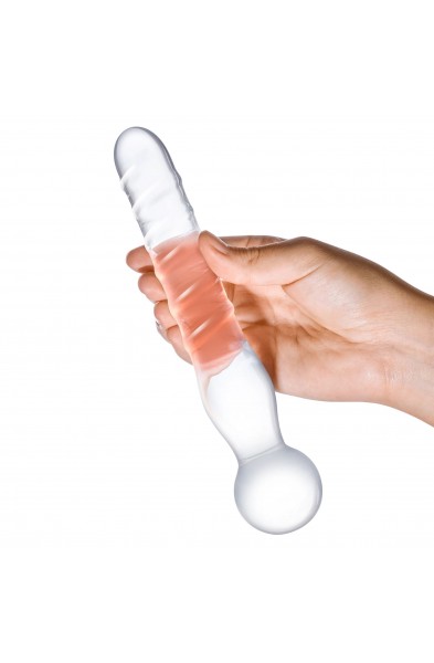Joystick Clear Glass Dildo