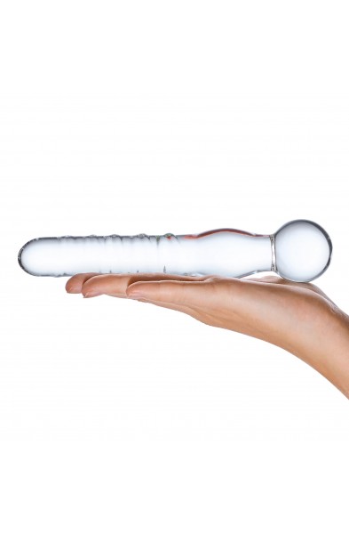 Joystick Clear Glass Dildo