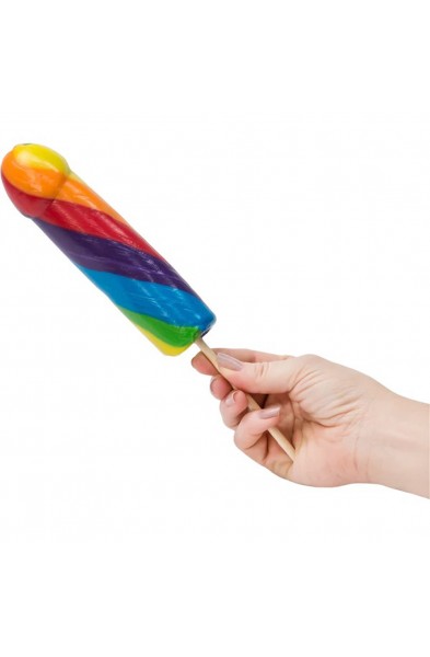 Jumbo Rainbow Cock Pops 6 Piece Display