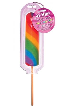 Jumbo Rainbow Cock Pops - Each