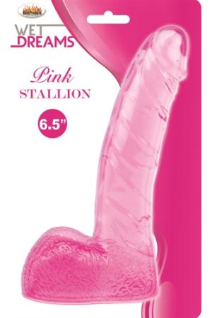 Wet Dreams Stallion Dildo With Balls - Pink