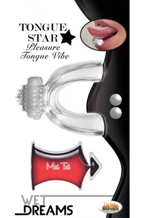 Tongue Star Tongue Vibe With 10 ml Liquor Lube - Clear