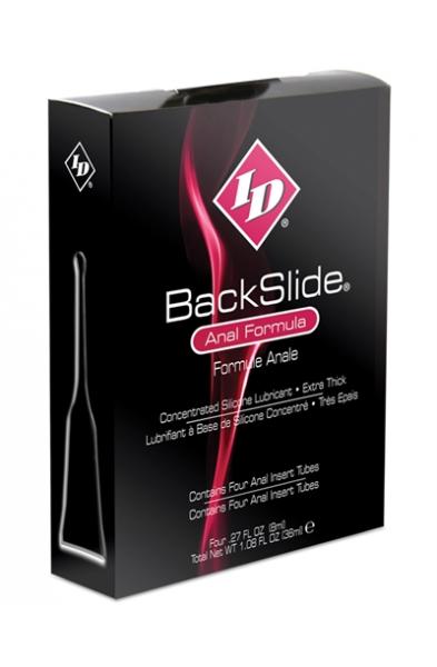 ID Backslide Silicone Lubricant 8ml Long Tube - 4pack
