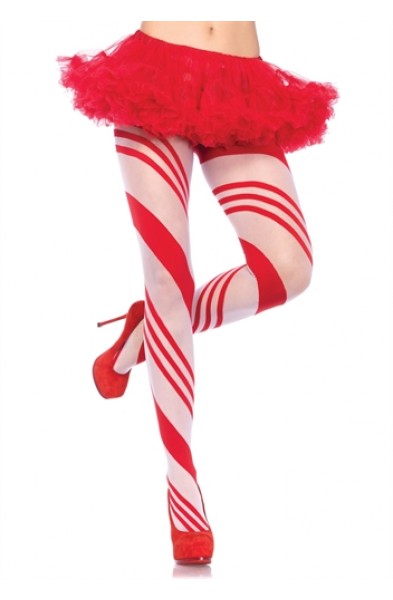 Spandex Sheer Candy Striped Pantyhose