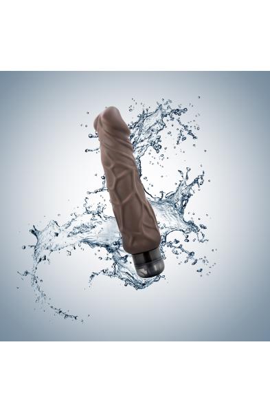 X5 Plus - Hard on Vibrating 9 Inch Dildo - Brown