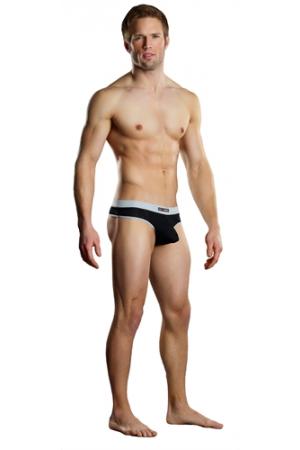 Sport Thong Athletic Mesh - Medium - Black and Gre