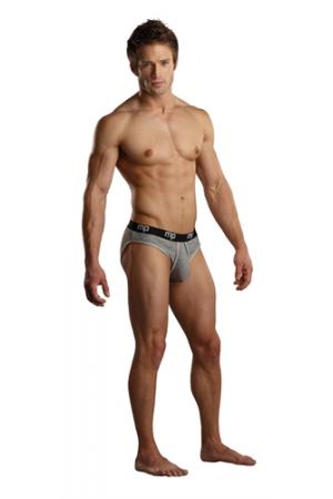Heather Rib Enhancer Bikini - Small - Grey