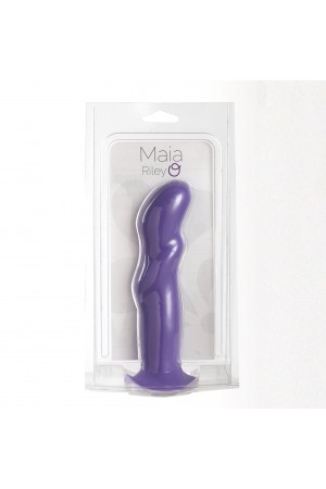 Riley Silicone Swirled Dong - Neon Purple