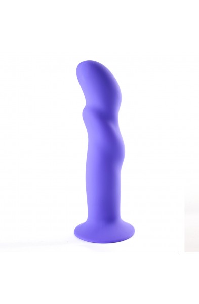 Riley Silicone Swirled Dong - Neon Purple