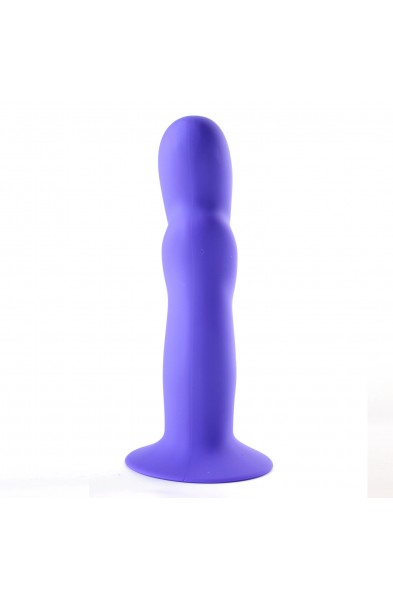 Riley Silicone Swirled Dong - Neon Purple