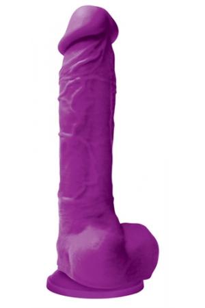 Colours Pleasures - 8 Inch Dildo - Purple