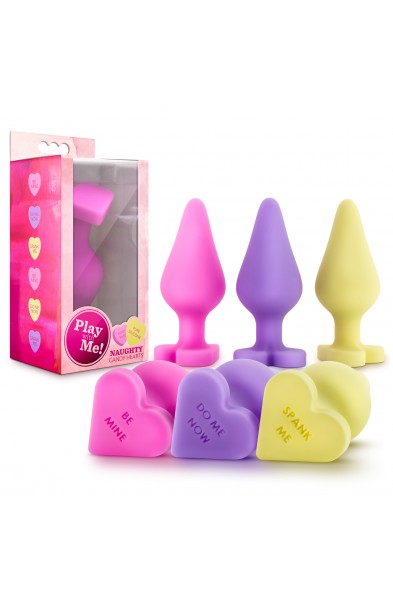Naughty Candy Hearts Display - 9 Pieces - Assorted Colors