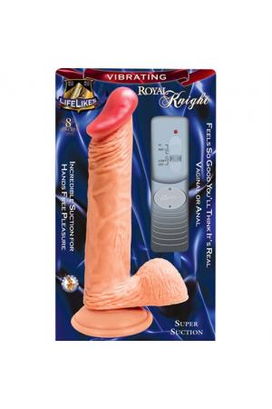 Lifelike Vibrating Flesh Royal Knight 8"