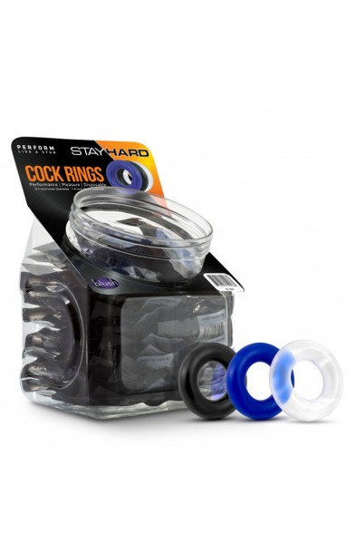 Donut Rings - Assorted Colors - 50 Pieces Display
