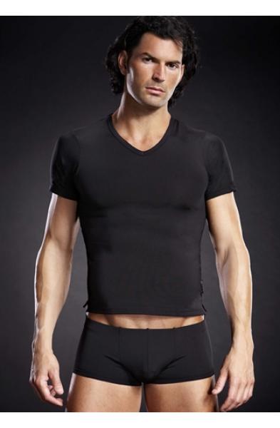 Performance Microfiber v-Neck Tee - Black -  Small - Medium