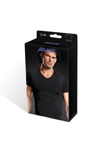 Performance Microfiber v-Neck Tee - Black -  Small - Medium