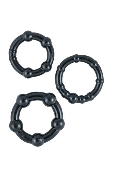 Ram Beaded Cockrings - Black
