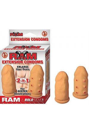 Ram Extension Condoms - Flesh