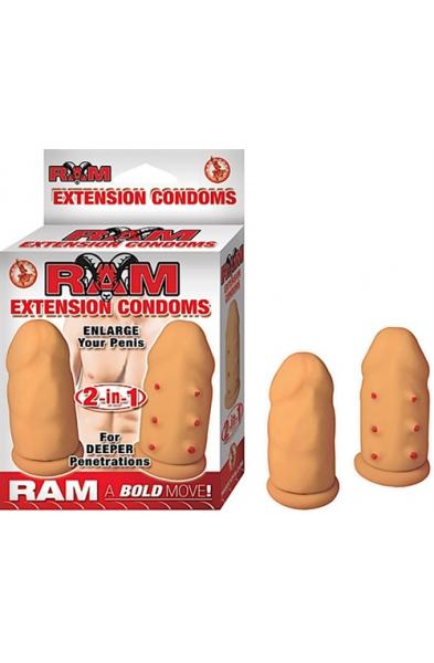 Ram Extension Condoms - Flesh