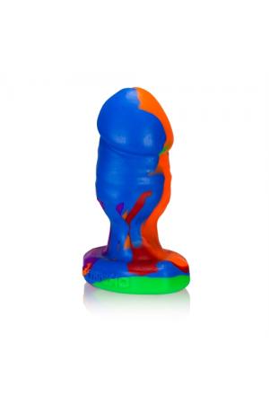 Honcho-1 Small Stumpy Dick Shape Buttplug - Rainbow