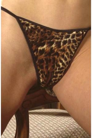 She Leopard - Crotchless G String Panty