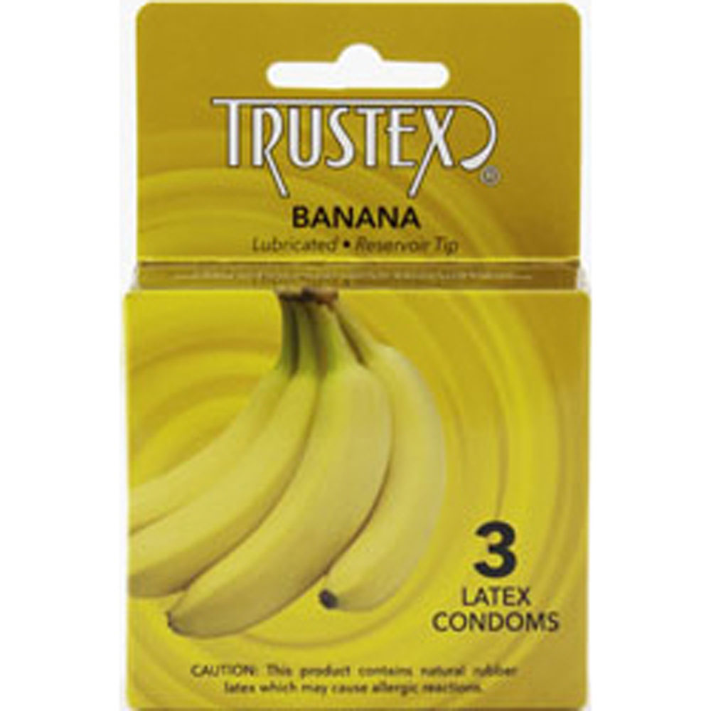 Image of Trustex Flavored Lubricated Condoms - 3 Pack - Banana